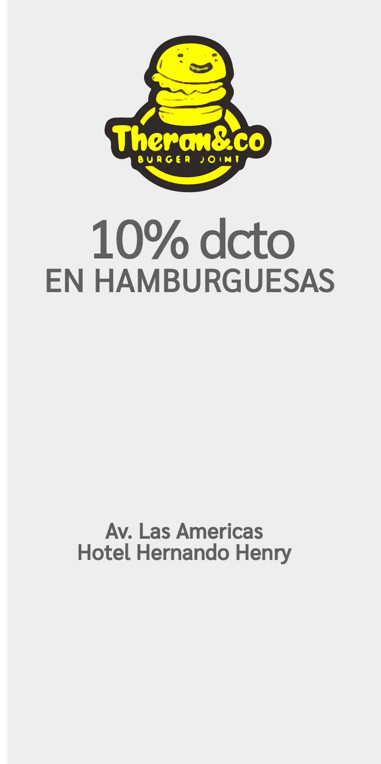 hotel isla bonita ofrece cupones del 10% en hamburguesas