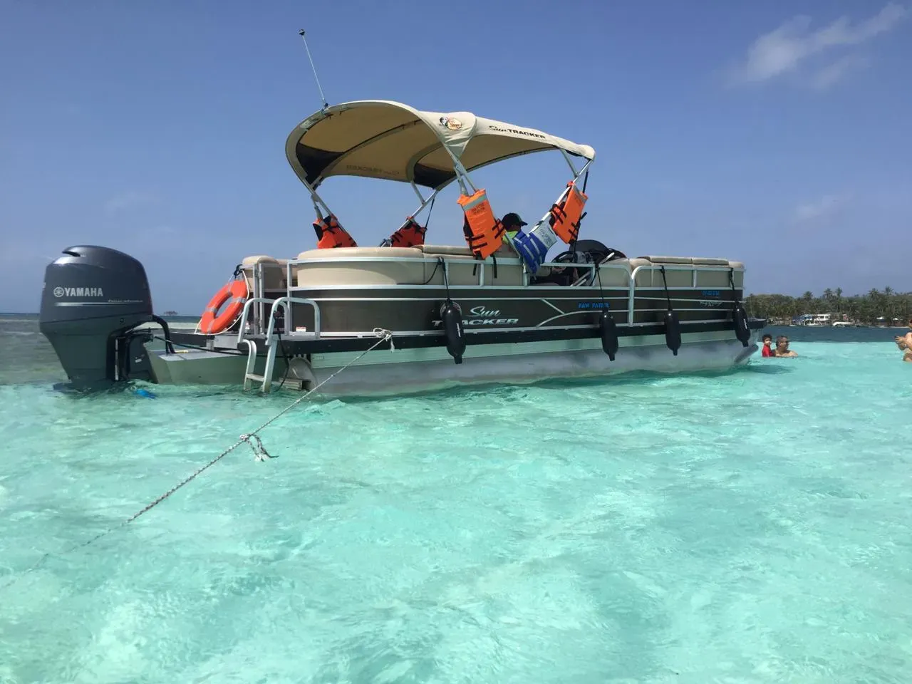 disfrutas de las excursiones en lancha donde vas a poder observar de una hermosa vista en las aguas cristalinas