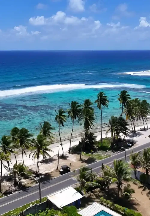 Playa San Luis, con sus palmeras, arena blanca y mar cristalino, es el lugar perfecto para relajarte y desconectar del mundo.